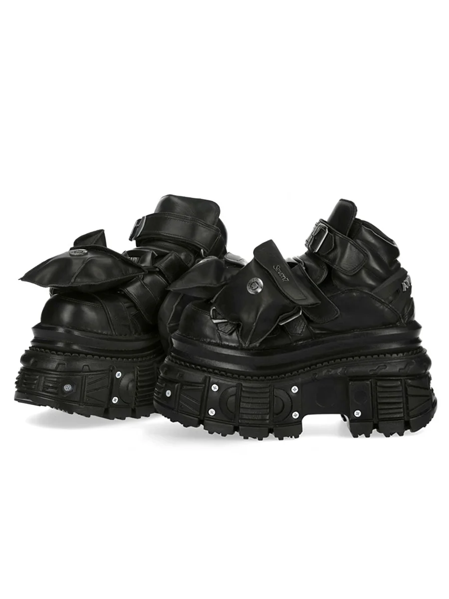 

Модные мотоциклетные лоферы Punk Ro Metal Thi Bot Platform oes ex Gothic Motorcycle ket Sle Faionable Casual Loers