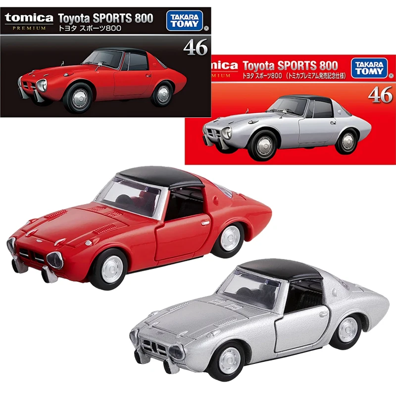 Takara Tomy Tomica Premium 46 Toyota Sports 800, vehículo de Motor de aleación, modelo de Metal fundido a presión, juguetes de regalo de Navidad para niños
