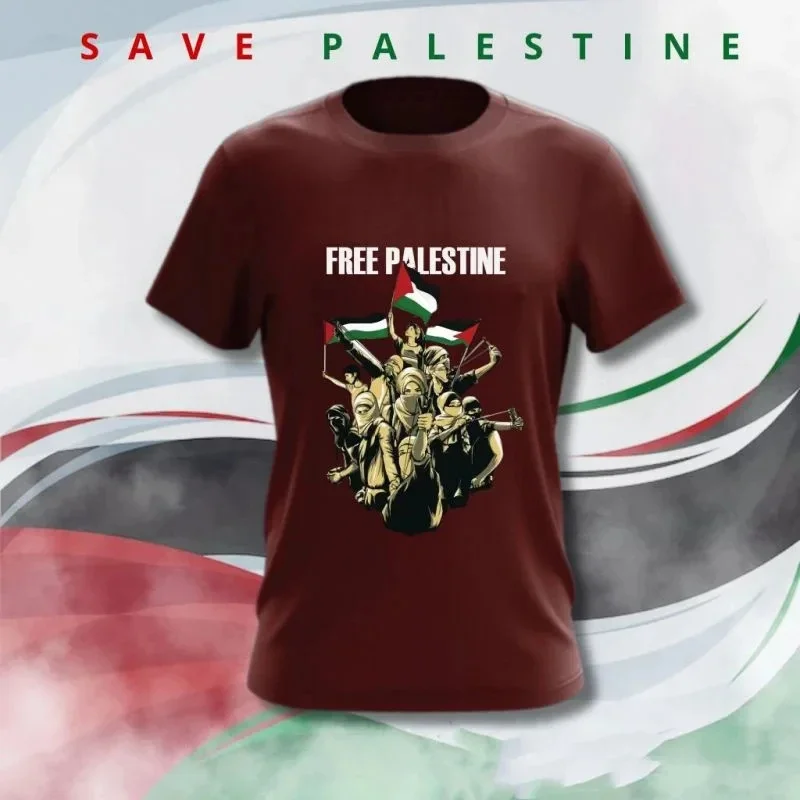 Palestine Football T Shirts fashion o neck Short Sleeve Palestinian Flag 3D Printed T-shirts Casual summer Loose Mens Tees Tops