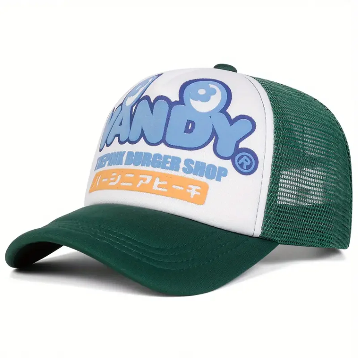 فاندي اليابانية المطبوعة الرجال قبعة شبكية قبعة بيسبول الهيب هوب قبعة المرأة عالية الجودة في الهواء الطلق قبعة الشمس عادية قبعة للحماية من الشمس