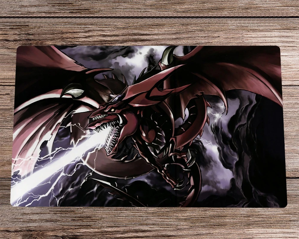 

YuGiOh Playmat Slifer The Sky Dragon CCG TCG OCG Mat Trading Card Game Mat & Free Bag Anti-slip Desk Mat Pad Mousepad 60x35cm