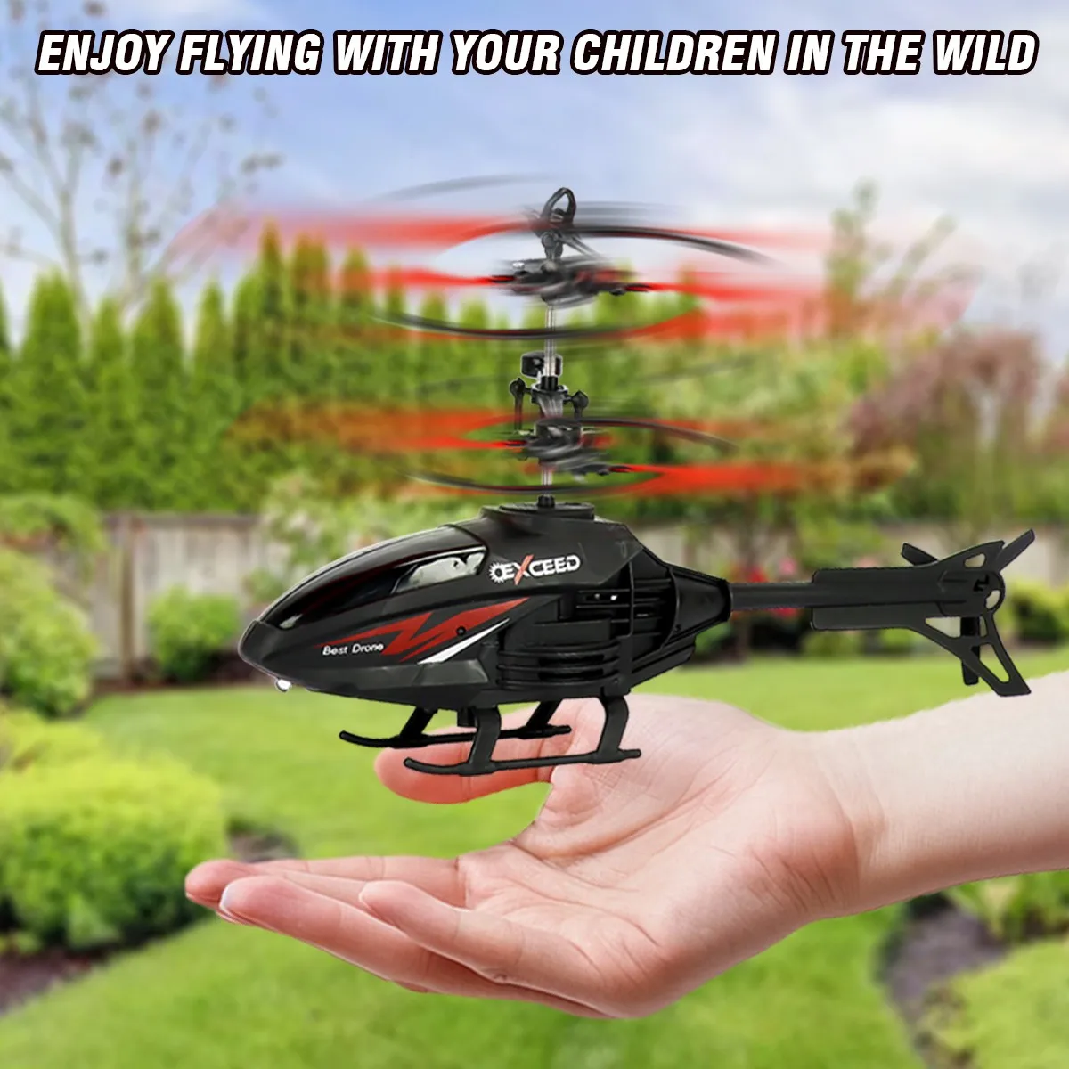 

Gesture Control & Floating RC Helicopter - 2.4G Remote, USB Rechargeable, LED Lights, Kids Toy Gift