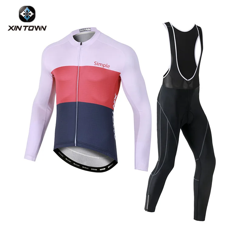 

Cycling Clothes Long Sleeve Men's Suit Set Road Bike Jersey Man Maillot Cyclisme Summer Clothing Pants Sleve Bicycle Bib Outfit