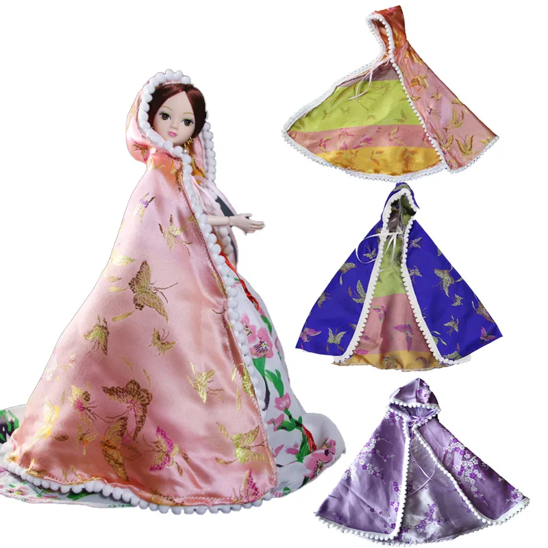 

1/6 кукольная одежда, плащ для куклы Bjd 30 см, нарядная фея, антикварная накидка, зимняя одежда, игрушки для девочек, аксессуары для кукол, без куклы