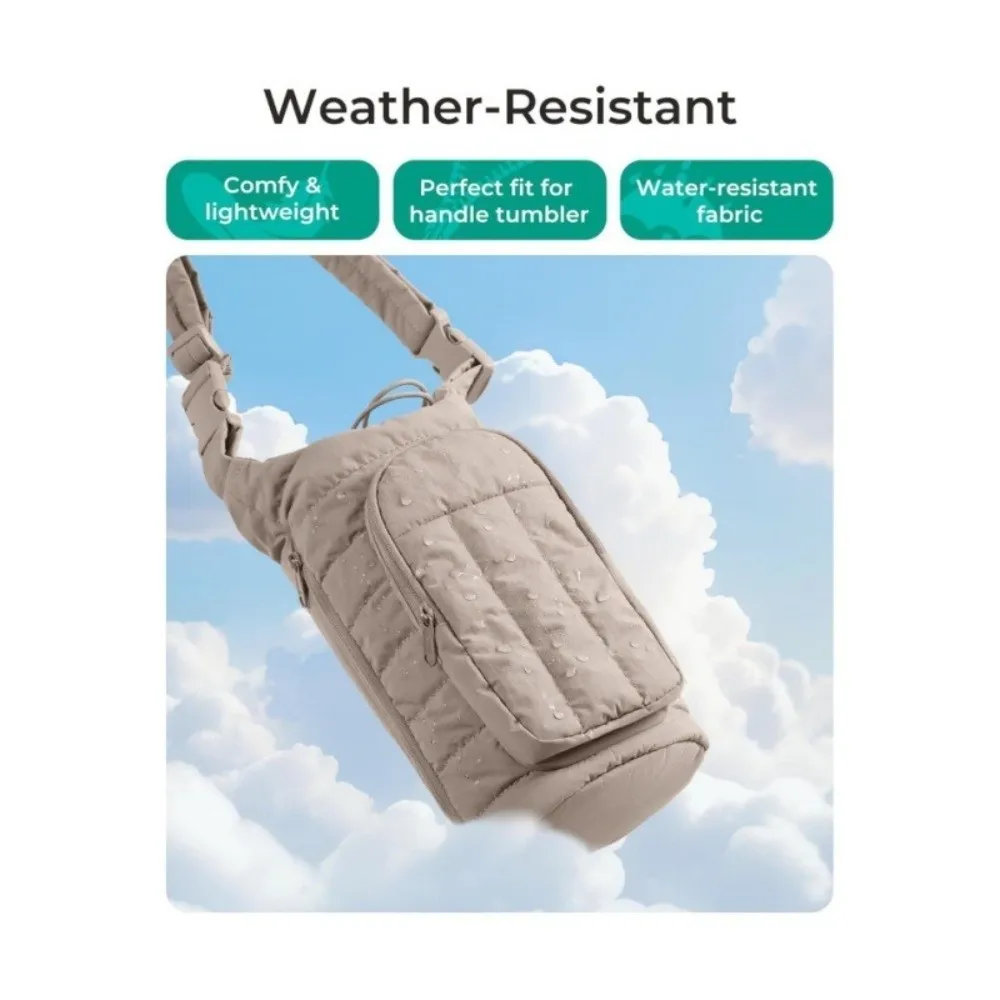 New Water-resistant Water Bottle Holder Bag with Strap Portable Insulating Cup Sleeve Large Capacity Sling Purses for Women