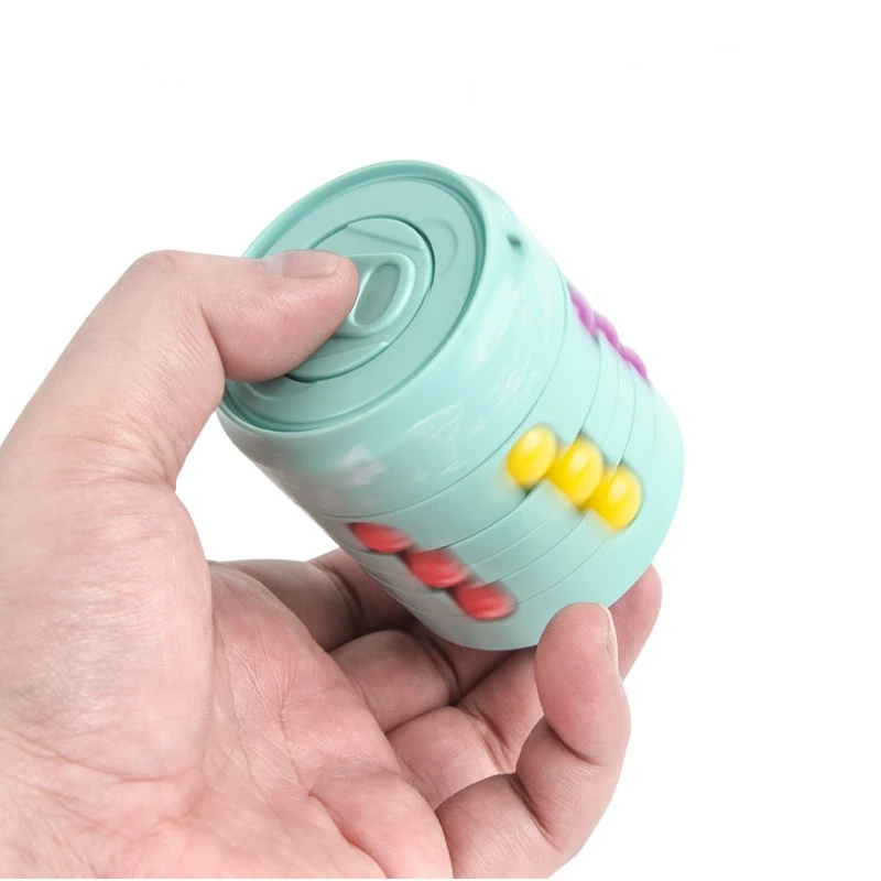 New 2 In 1 Magical Beans Fingertip Spinner Toys Rotating Small Magic Beads Cube Stress Relief Children Puzzle Decompression Toys