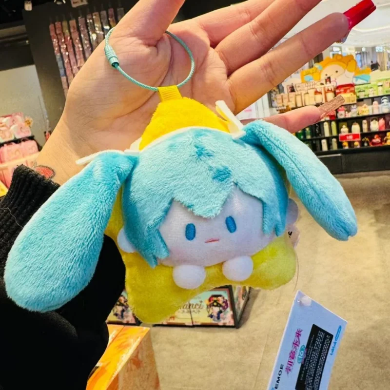 10cm Hatsune Miku Plush Keychain Fufu Miku Bag Pendant Starry Night Vocaloid Hand Finger Stuffed Toy Kawaii