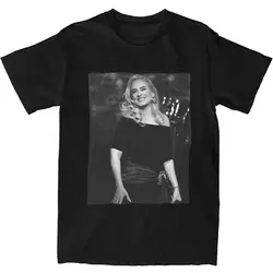 Adele Tour agosto 2024 maglietta stampata magliette divertenti estive maglietta per il tempo libero in cotone 100 per magliette Casual a maniche corte per adulti