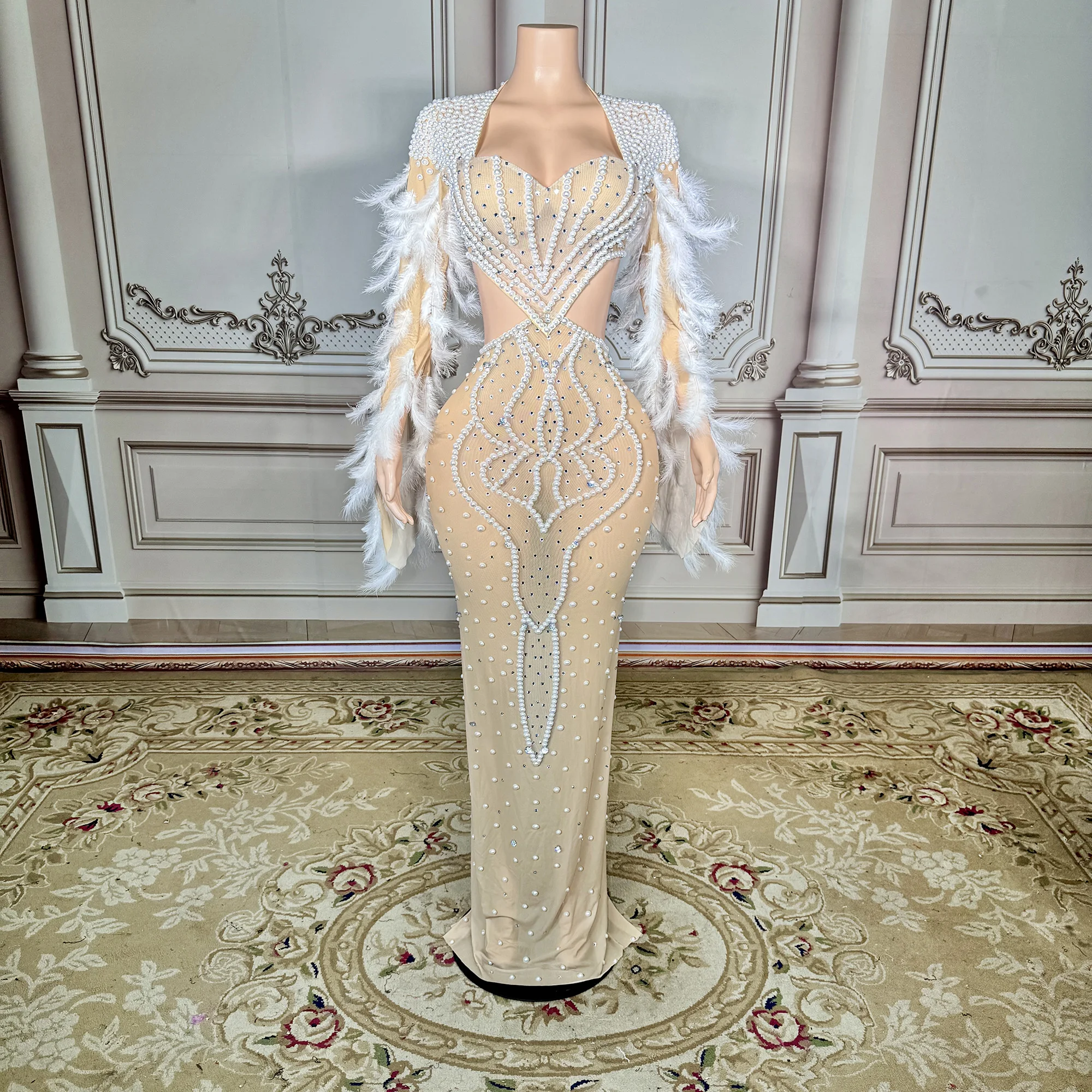 ZD Latest Dress Designs for Ladies Beaded Rhinestone Dress Long Mermaid  Evening Gown Lingerie Bodysuits Dress Party - AliExpress 200000345