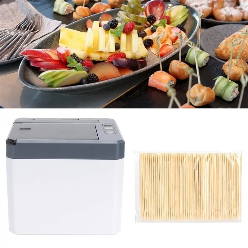 AB42-Automatic Smart Box For Home, Infrared Sensor Holder Toothpick Dispenser Rechargeable Electric Intelligent Storage 250PCS