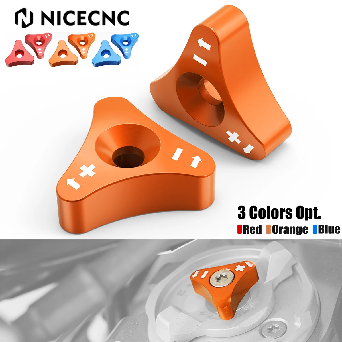 NICECNC For KTM EXC 300 EXCF 350 SX 125 SXF 450 690 ENDURO Husqvarna TE 300 FE 450 48mm Front Fork Shock Absorber Adjusters Knob