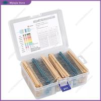 2600Pcs 130 Values Resistors Assortment Kit 1 Ohm- Ohm 0.25W 1/4W Metal Film Resistor Kit For Electronic Circuit DIY SALES