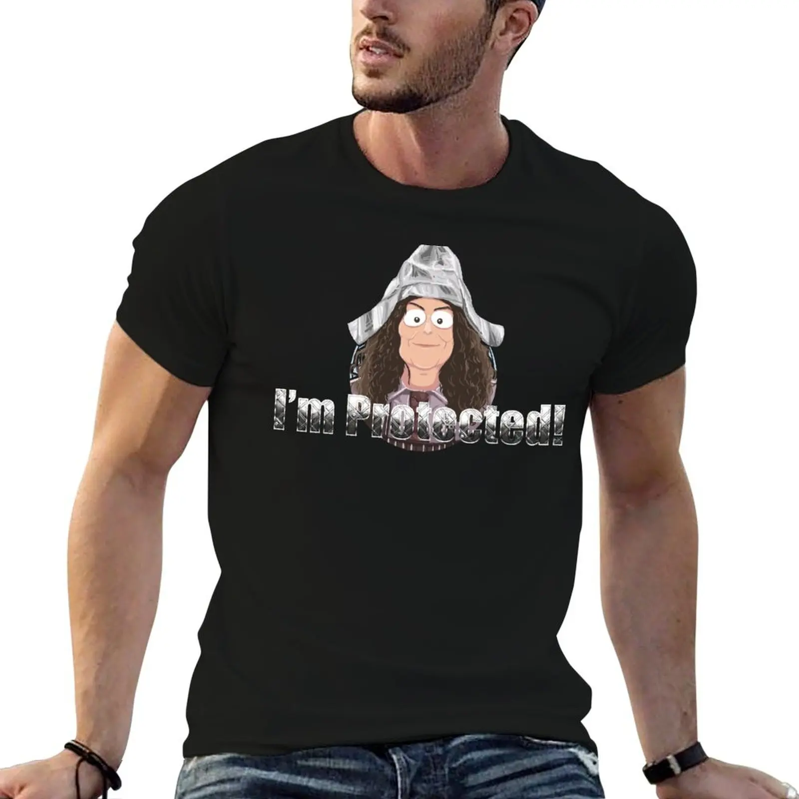 Weird Al - Aluminum Foil Hat T-Shirt High Elasticity Sports T-Shirt