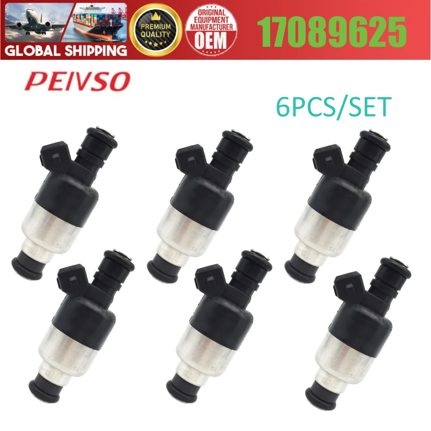 6pcs 17089625 FJ96 Fuel Injector For Isuzu Rodeo Trooper Honda Passport V6 3.2L