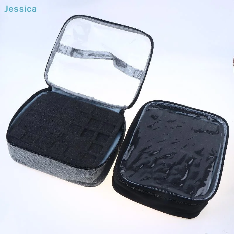 ♥ Estojo organizador de esmalte com 30 espaços |   Caixa de armazenamento interior de espuma removível para lacas de unhas de 0,5 fl.oz