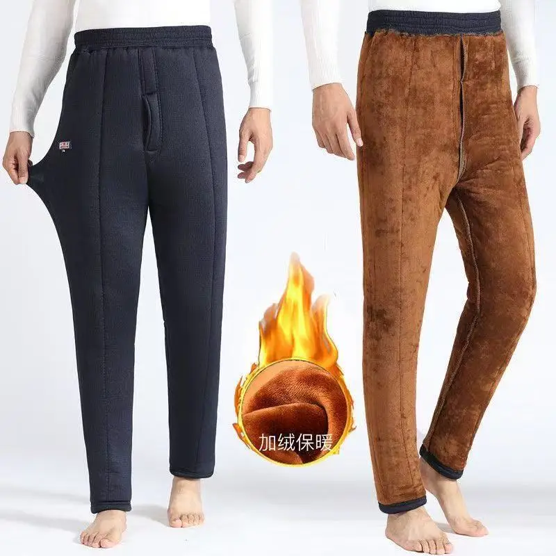 

1pcs Men Thermal Thick Underwear Male Winter Clothes Fleece Keep Warm Legging Soft Underpants Man High Waisted Sleepwear Trouser