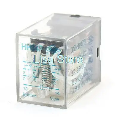 HH54P 200/220VAC Coil 14-Pin 4PDT Electromagnetic Relay Mini White LED Electromagnetic Relay Fast Delivery