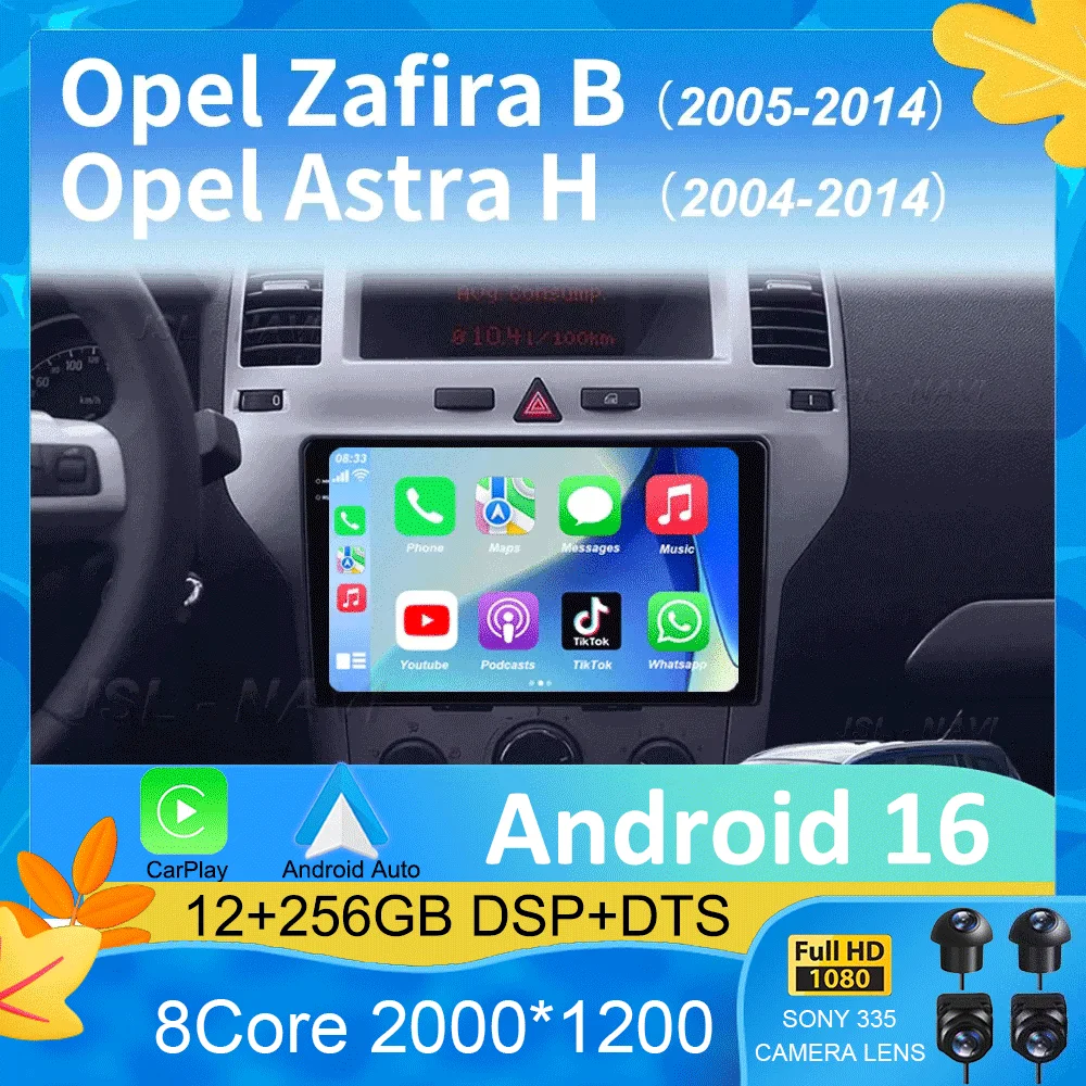

Android 16 Car radio Opel Zafira B 2005 - 2014 Opel Astra H 2004 -2014 player Multimedia navigation stereo GPS No 2din 2 din dvd