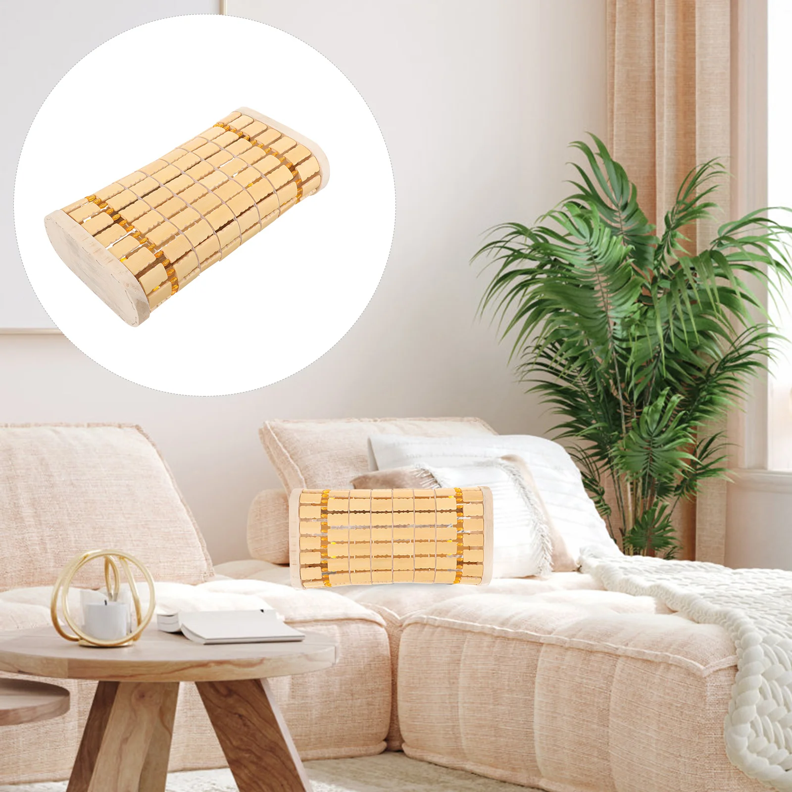 

Portable Bamboo Pillow Cooling Breathable Elderly thopedic Sleeping Pillows Bamboo Neck Cushion Home Supplies Solid Wood Lumbar