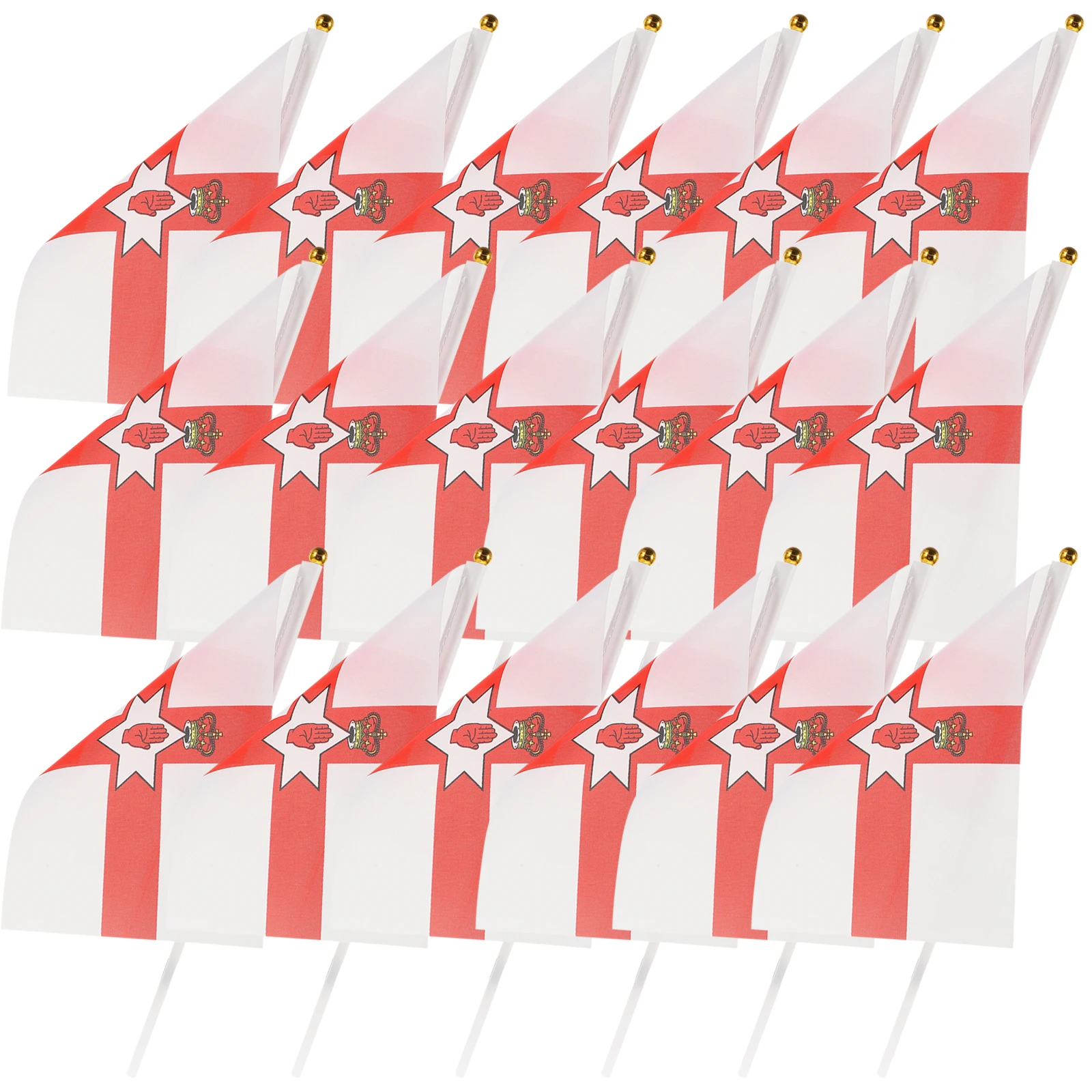 

50pcs Handheld Small Red Polyester National Flags For Ireland Patriotic Decoration Sports Clubs Parades Garden Home