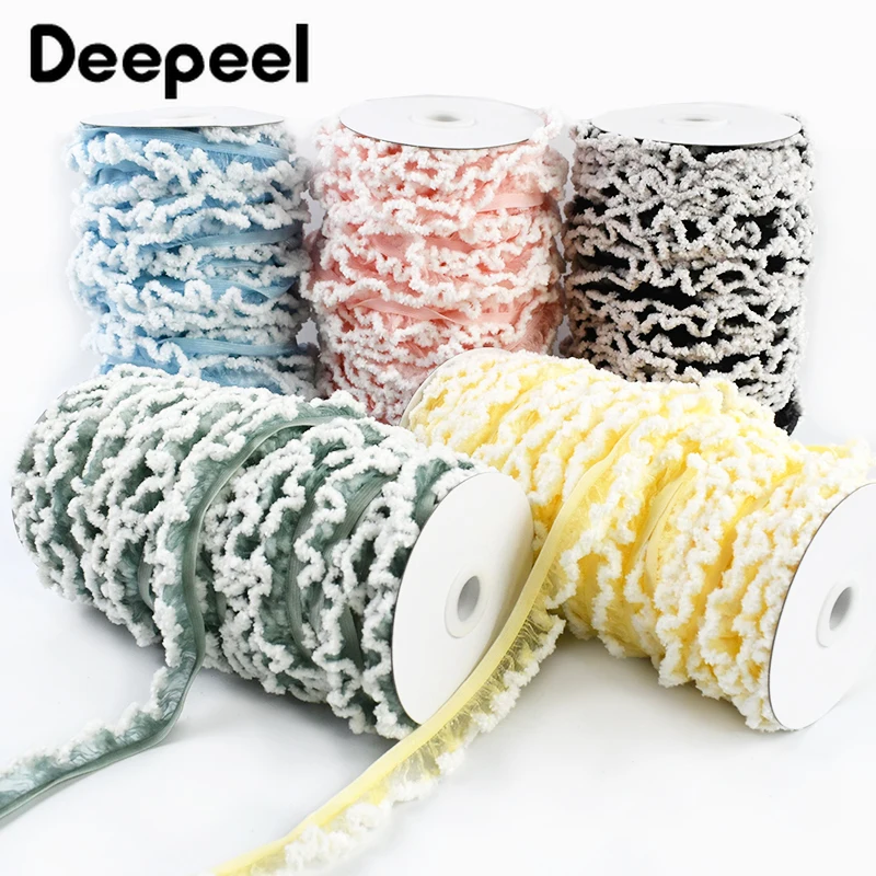 

5/10/20Yards 20mm Double Ruffle Elastic Band Bra Strap Lace Trim Rubber Bands Belt Clothes Decor Stratch Tape Sewing Accessories