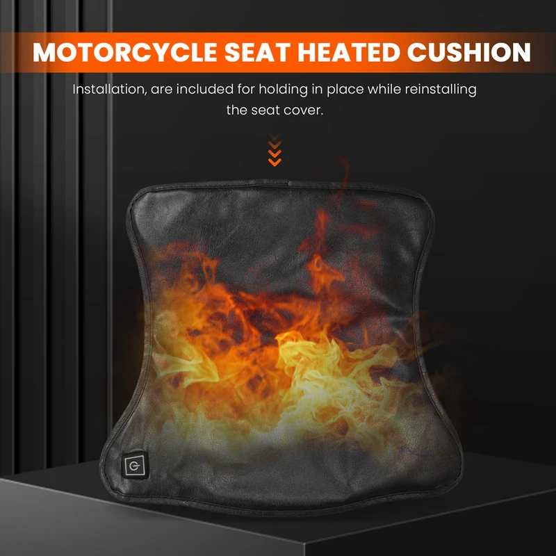 12V Motorcycle ATV Seat Heated Cushion Universal Waterproof Electric Heating Pad Mat For Winter Warmer Seat Cover