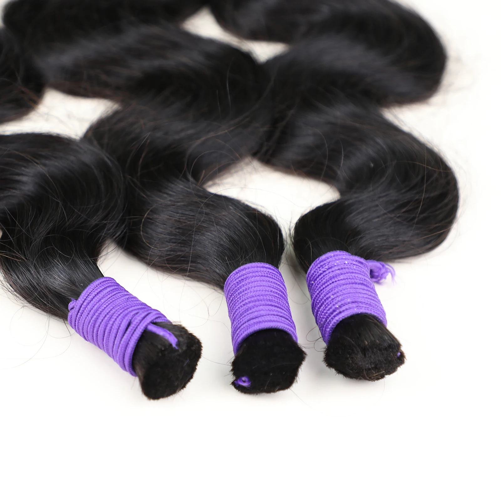 Brazilian 14-30Inch Body Wave No Weft Braids Human Hair Extensions Bulk Human Hair Natural Black Virgin Hair Bulk For Women