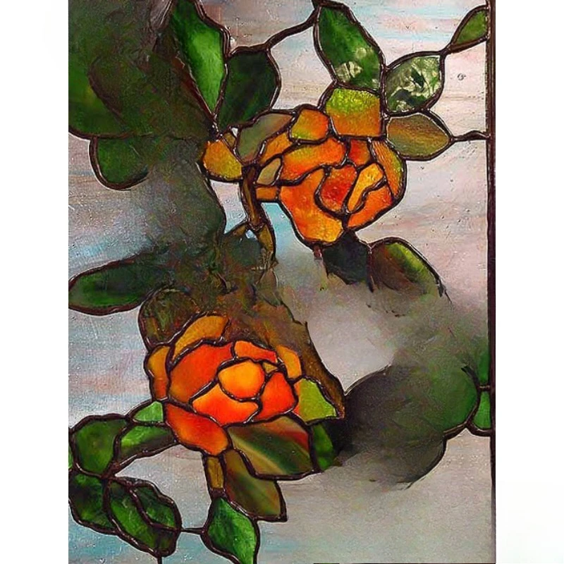 Stained glass stained glass church hand painted art glass