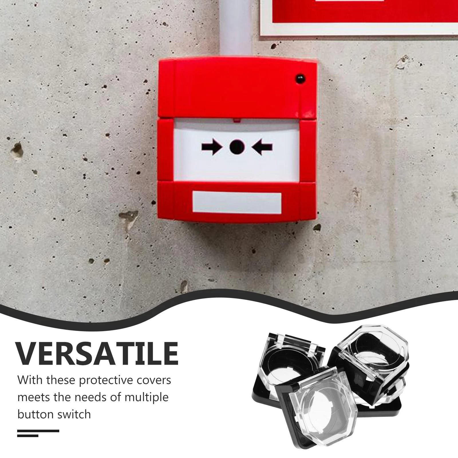 

4Pcs Emergency Stop Button Cover Transparent Protective Durable Safety Switch