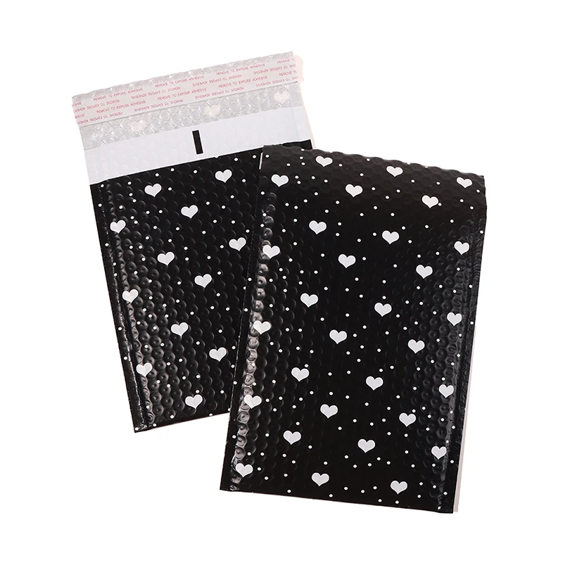 10 sztuk/paczka koperty z folią bąbelkową pokryte poli Mailer Self Seal różowe koperty na opakowanie na prezenty torby pokryte Self Set