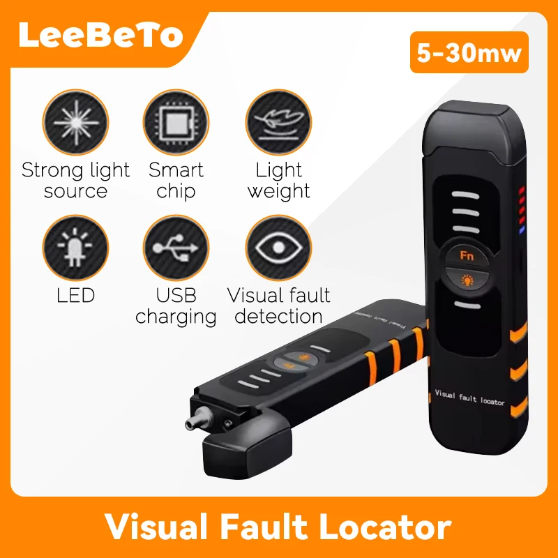 

B3S Handheld Optical Power Meter 5-30MW Fiber Optic Tester Pen VFL Red Light Optical Fiber Optic 5-30KM Visual Fault Locator