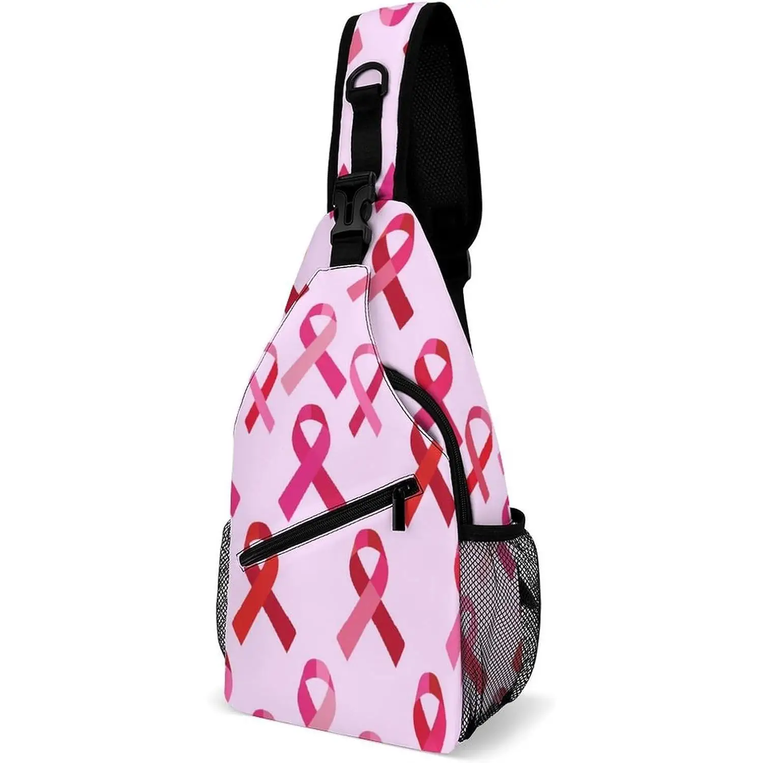 Combat du Cancer du sein ruban mode sac à bandoulière sac à dos bandoulière poitrine sacs randonnée sac à dos épaule sac à dos sport de sport