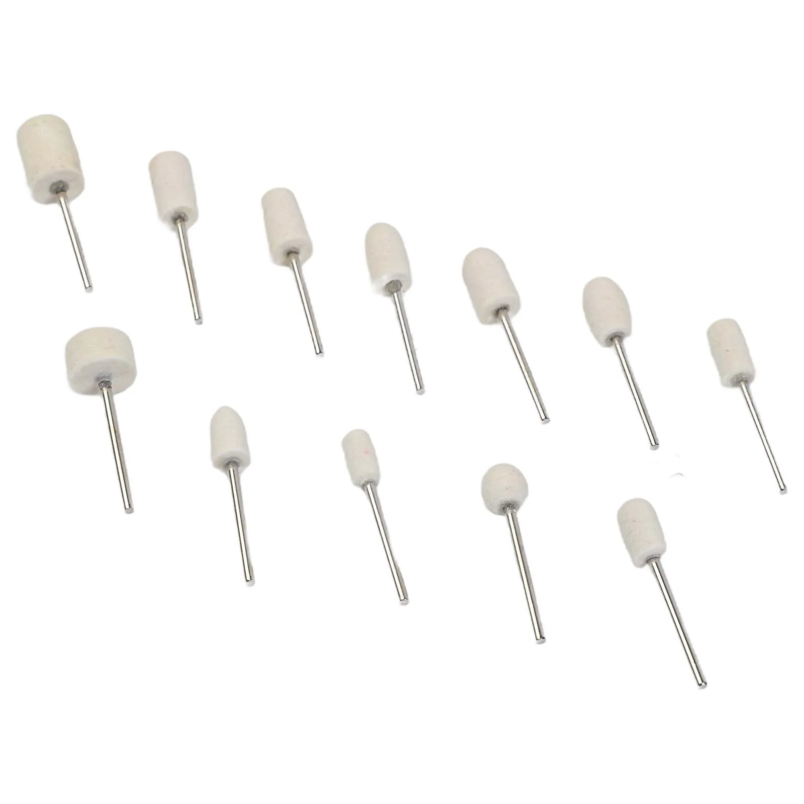 

12Pcs 2.35 Shank Wool Felt Polishing Flat Brush Grinding Wheel For Jewelry Arts Metal Polish Rotary Clean Abrasive Rotary Tool