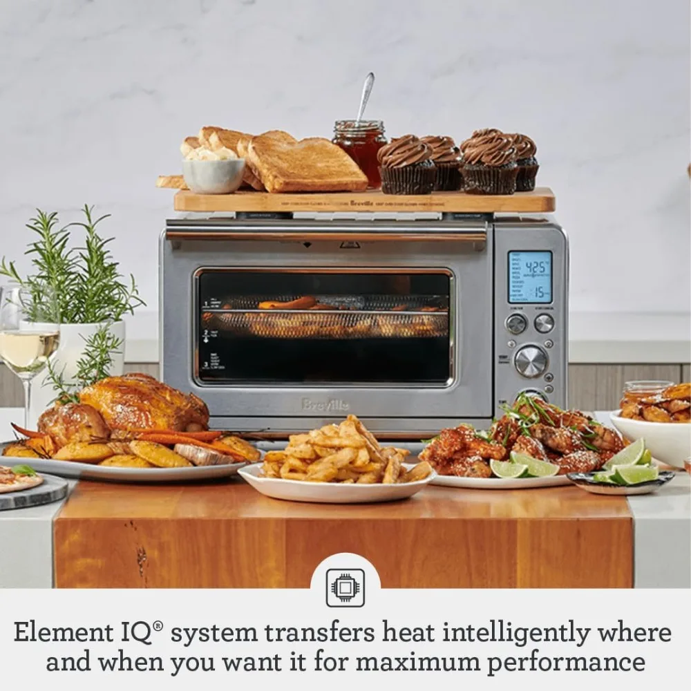 the Smart Oven Air Fryer, Convection Countertop Oven, Air Fryer Toaster Oven Combo, BOV860DBL, Damson Blue