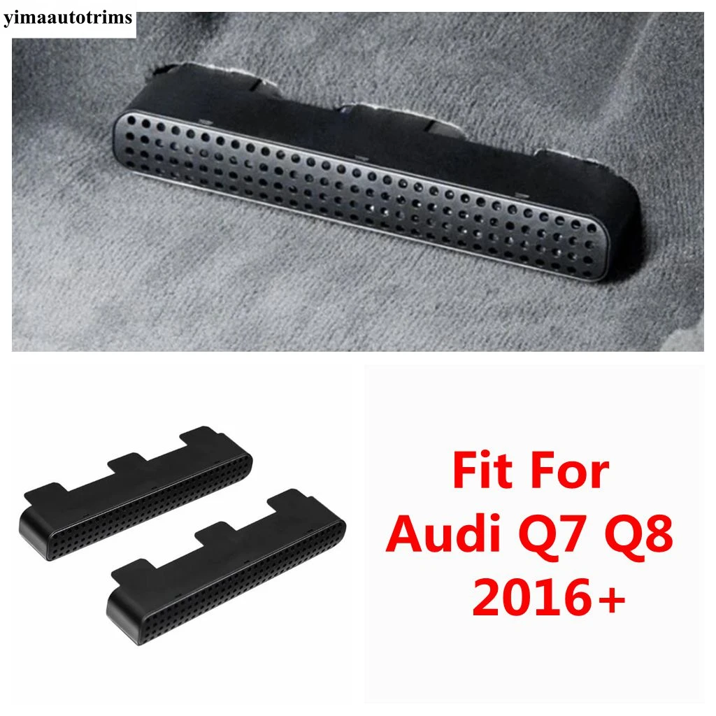 For Audi Q7 Q8 2016 - 2020 Accessories Car Seat Under Floor Air AC Conditioning Vent Duct Outlet Heat Gril Protective Dust Cover