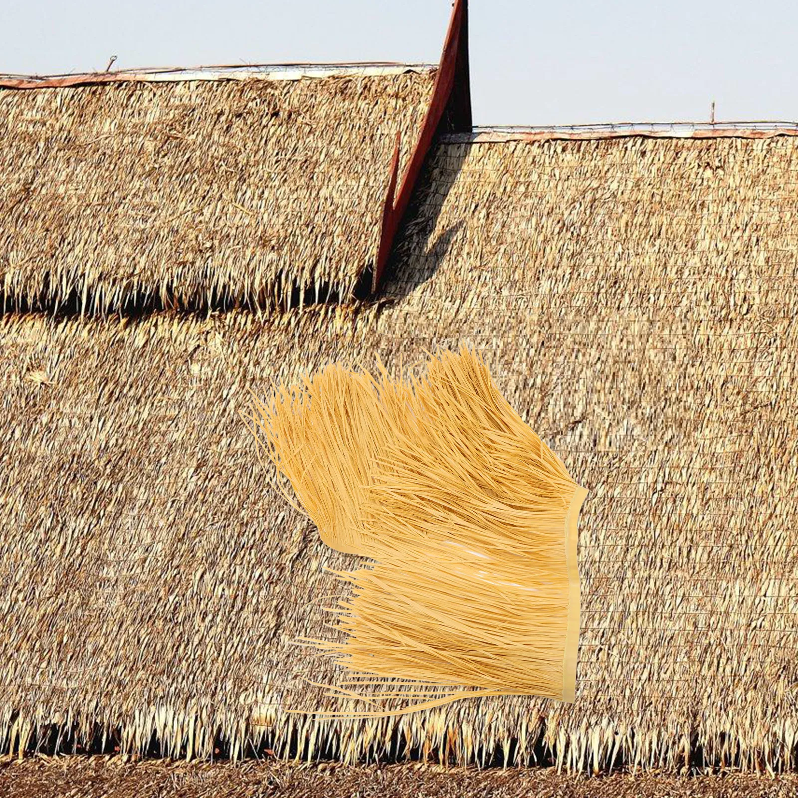 Artificial Thatch Roof Roll for Garden Landscape Decor DIY Mexican Style Fake Straw Roof Fire Retardant Thatch Roofing for Hut