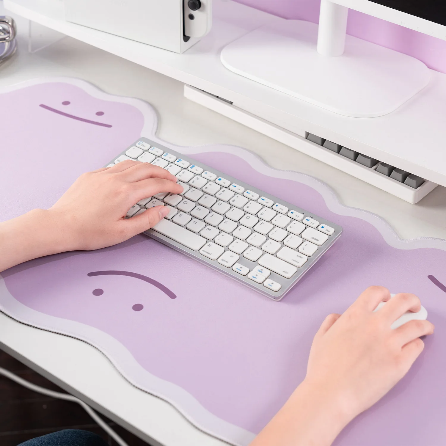 Yocore Computer Gaming Mauspad mit Handballen auflage große kawaii Ghost Desk Pad Büro tisch matte rutsch feste wasserdichte Matten