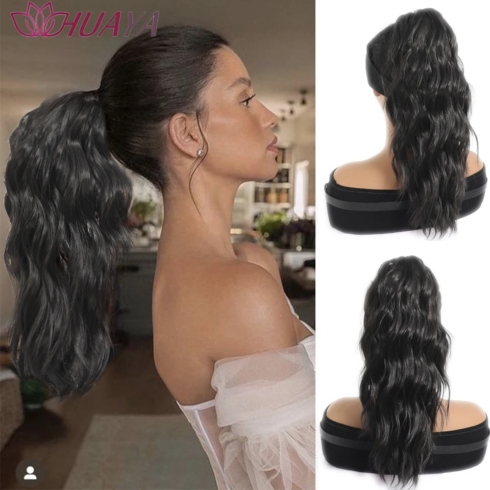 

Grasping Ponytail Synthetic Wig 18 Inches Long Ponytail Ripple Natural Soft Ponytail Suitable For Women's Daily Parties.