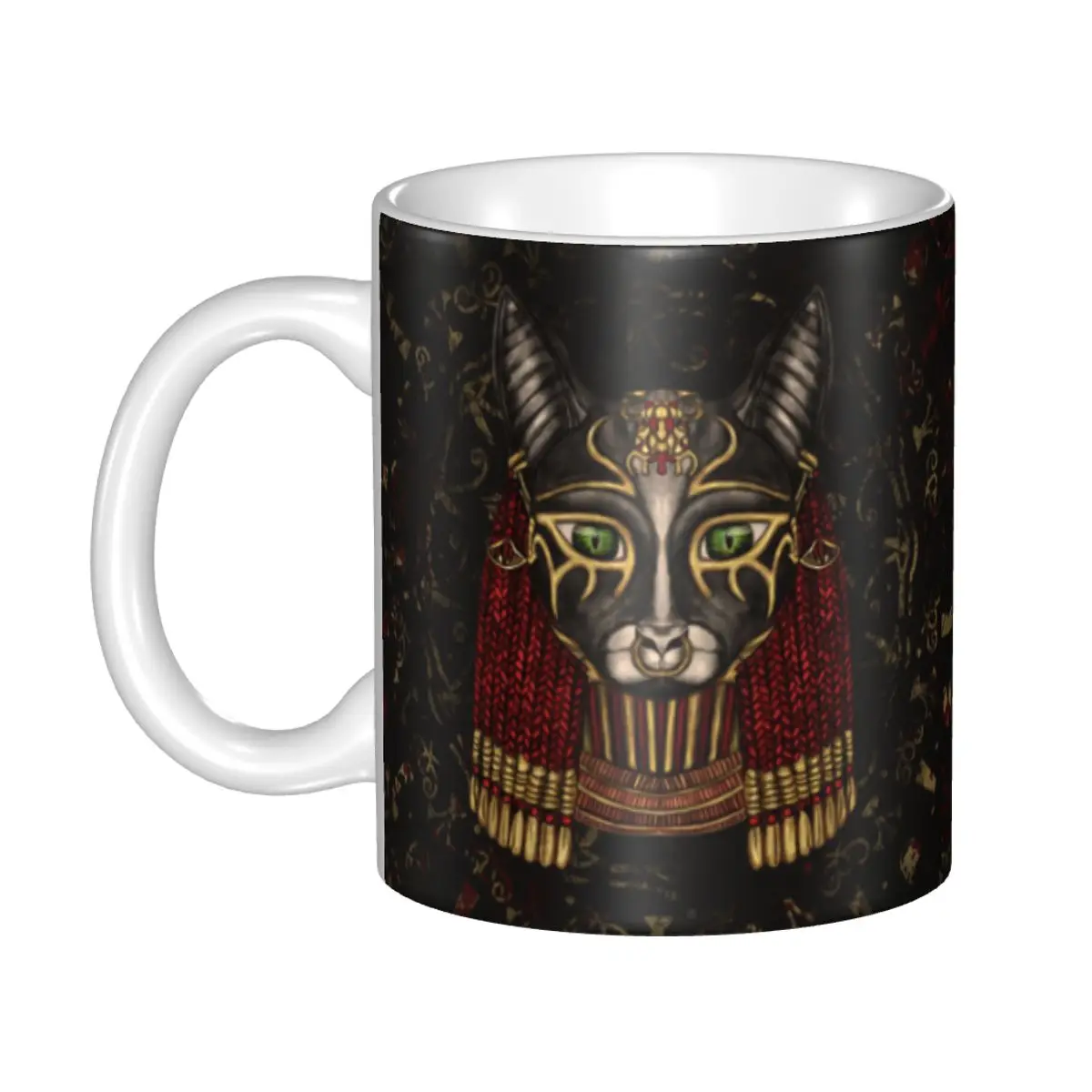 Custom Bastet Egyptian Goddess Mug DIY Ancient Egypt Ceramic Tea Milk Coffee Cups Men Women Outdoor Work Camping Cup