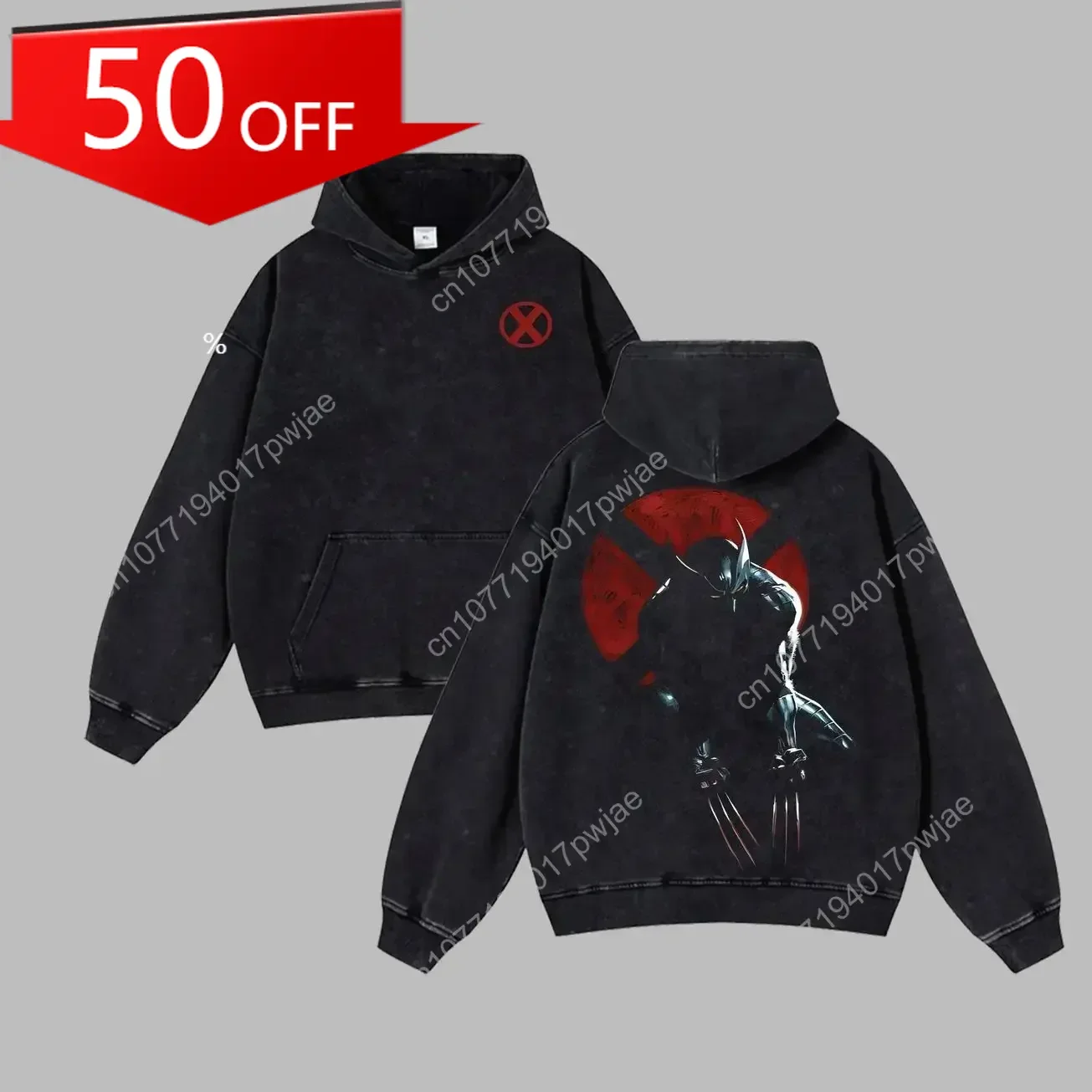 Marvel X-Force MCU superhero Retro Unisex Acid Washed Hoodie, T-shirt, Super Hero Movie