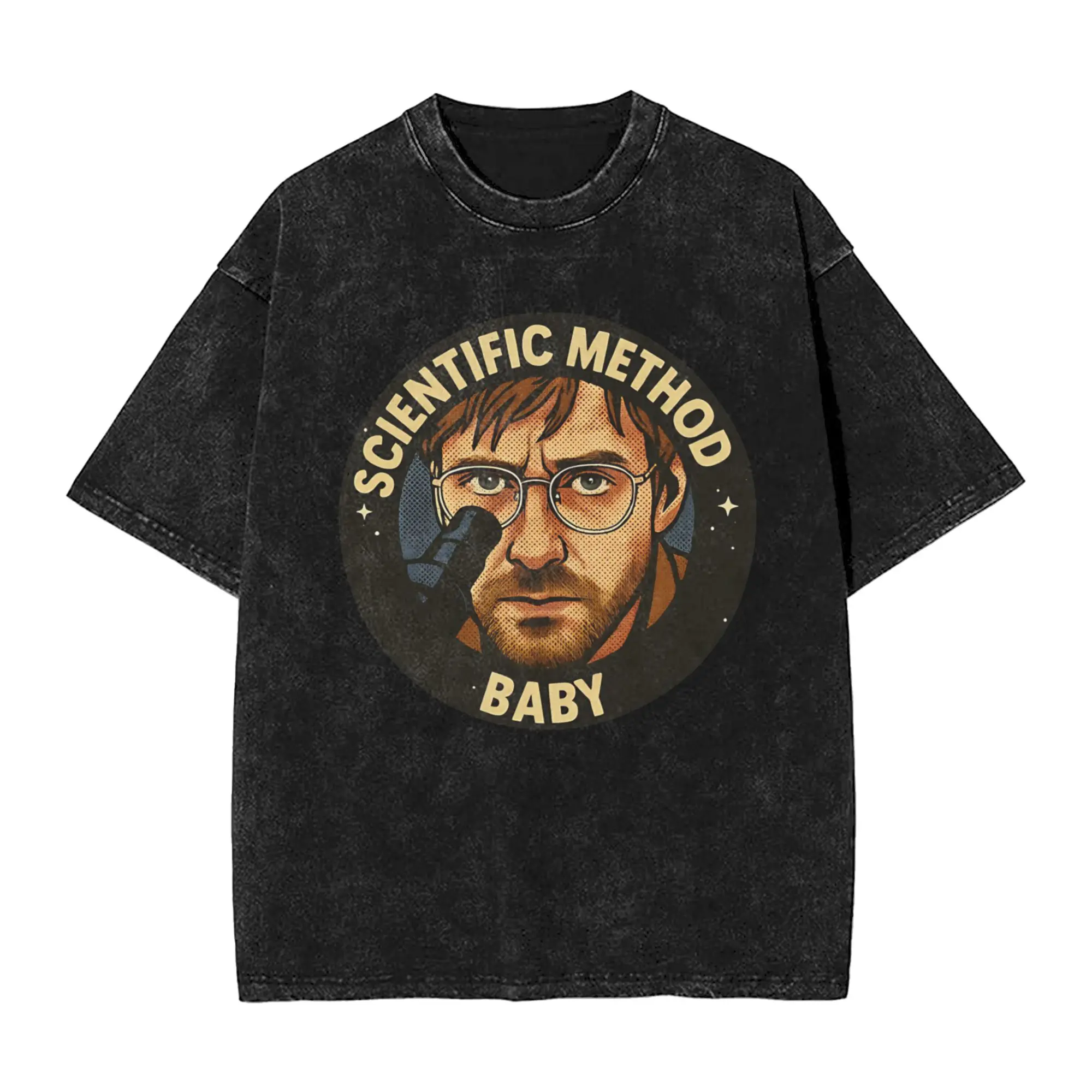 Scientific Method Baby Project Hail Mary T Shirts Men Cotton Hipster T-Shirt Crew Neck Tee Shirt Short Sleeve Clothing Plus Size