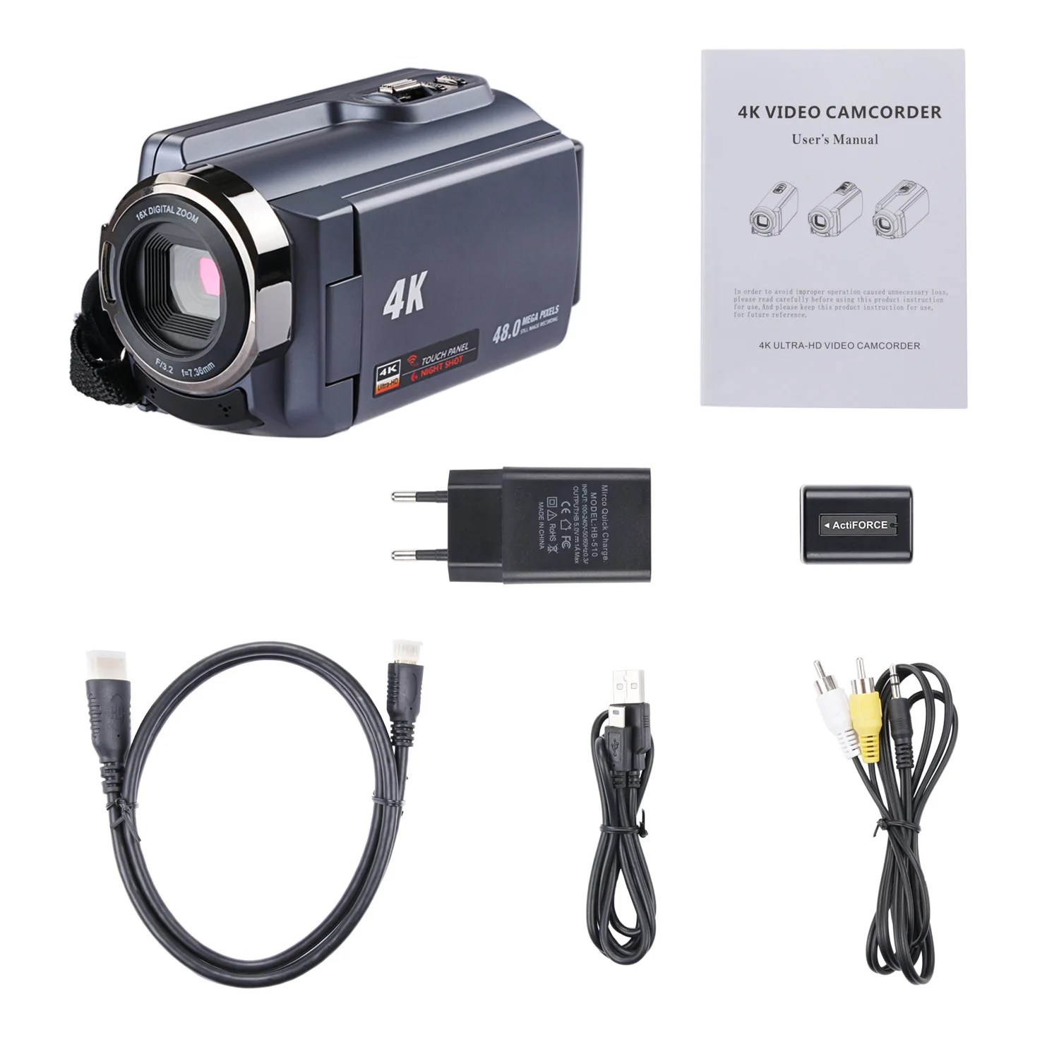 4K Camera Night Vision HD Digital Camera Touch Display Wi-Fi Digital HD Camera HDV-534K CMOS Image Sensor For Travel Vlog