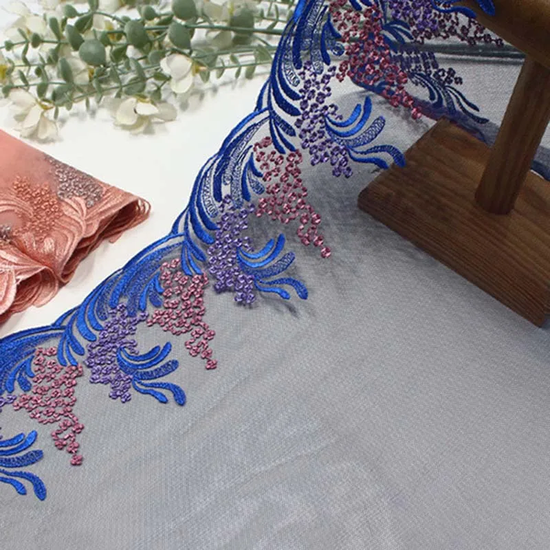 

30/45/28Yards Embroidery Mesh Lace Trim Fabric, Wedding Dress Clothing Accessories, Handmade DIY Garment Sewing