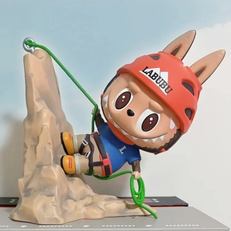 Genuine 15cm Labubu Rock Climbers Model Toys Doll Tidal Current Creative Peripheral Cute Home Decorations Collection Xmas Toys