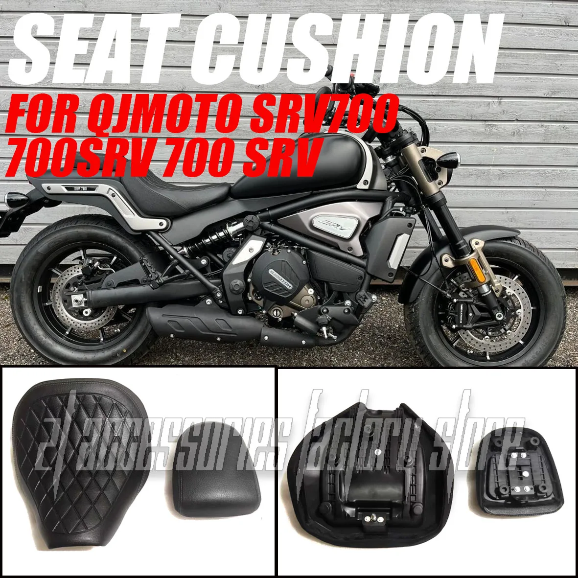 

Motorcycle Front Driver Modified Seat Cushion Rear Seat Cushion Suitable for QJ MOTOR SRV 700 700SRV 700SRV