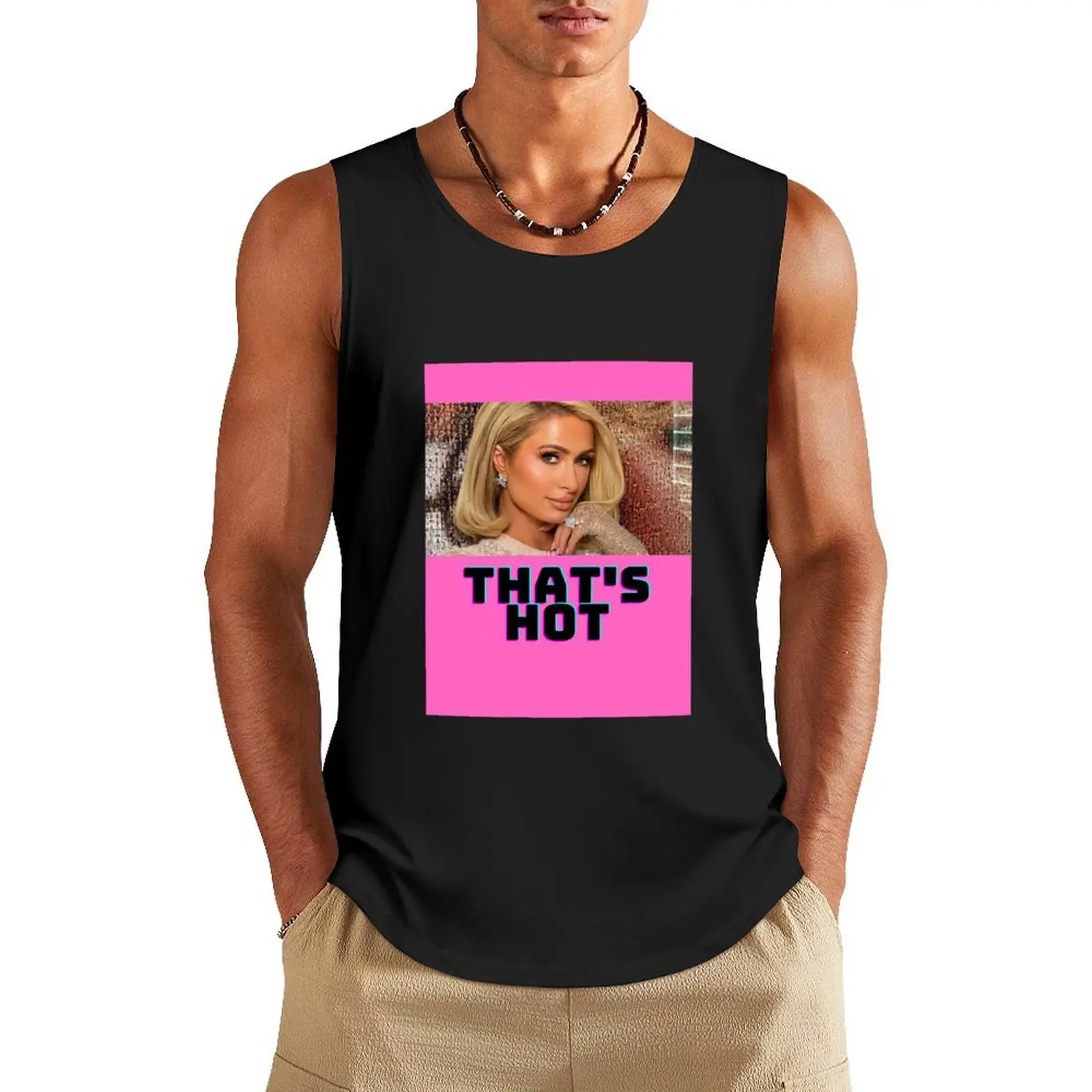 

PARIS HILTON THATS HOT GRAPHICS Майка спортивные футболки для мужчин мужская спортивная одежда Мужская футболка без рукавов мужская одежда