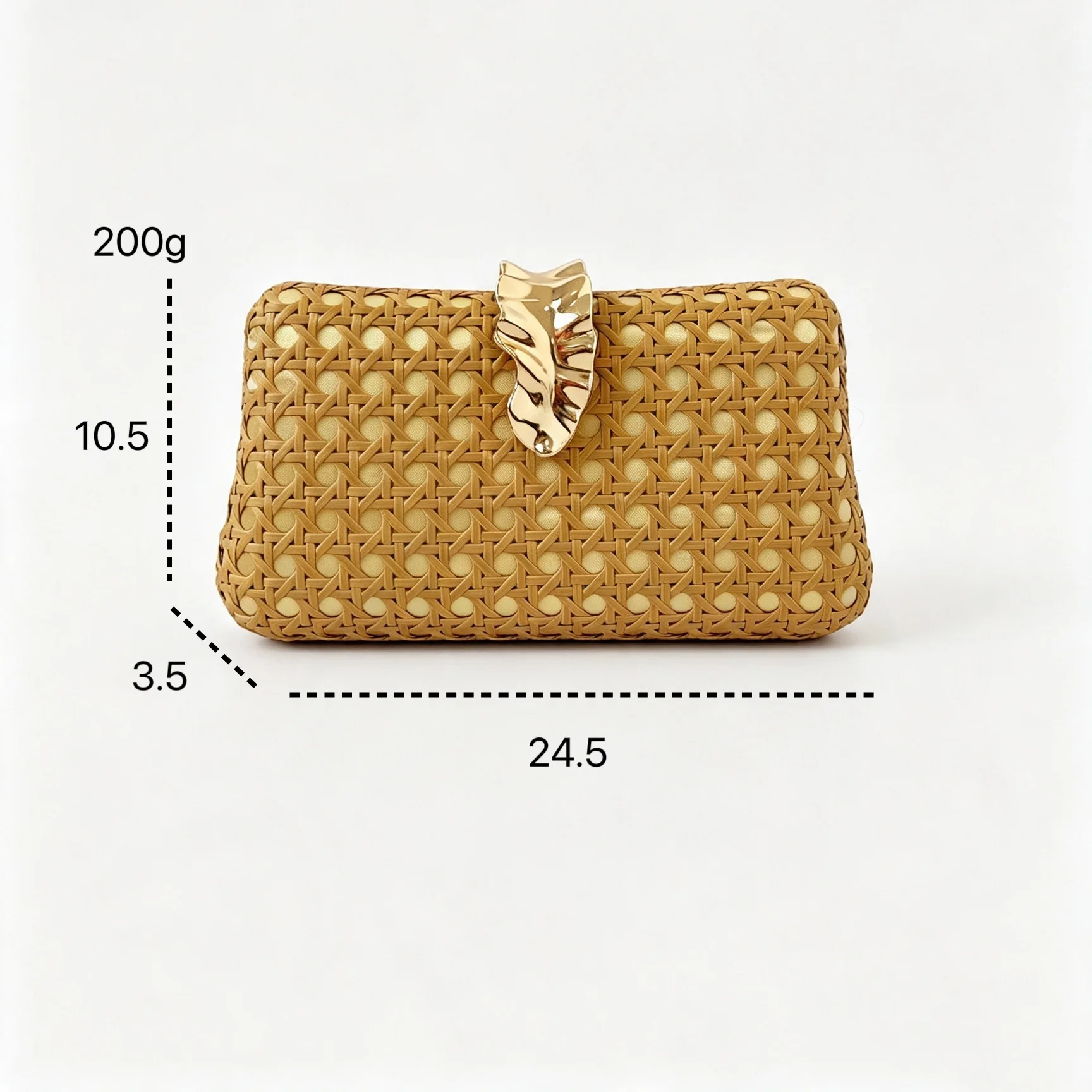 Woven textured dinner bag women's gold chain clutch bag European and American retro style shoulder messenger bag