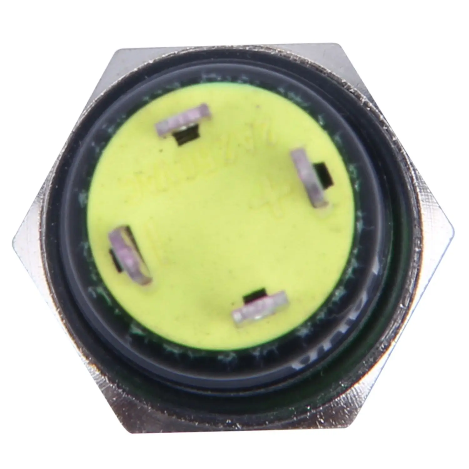 12V 2A 9.5mm LED Metal Cap Power Momentary Push Button Switch, Yellow New Arrivals - view 2