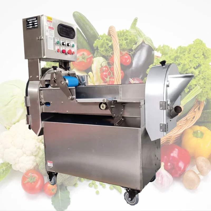 

Multi-function Automatic Vegetable Cutting Machine For Sweet Potato Cucumber Carrot Celery Spinach Vegetable Cutter Machine
