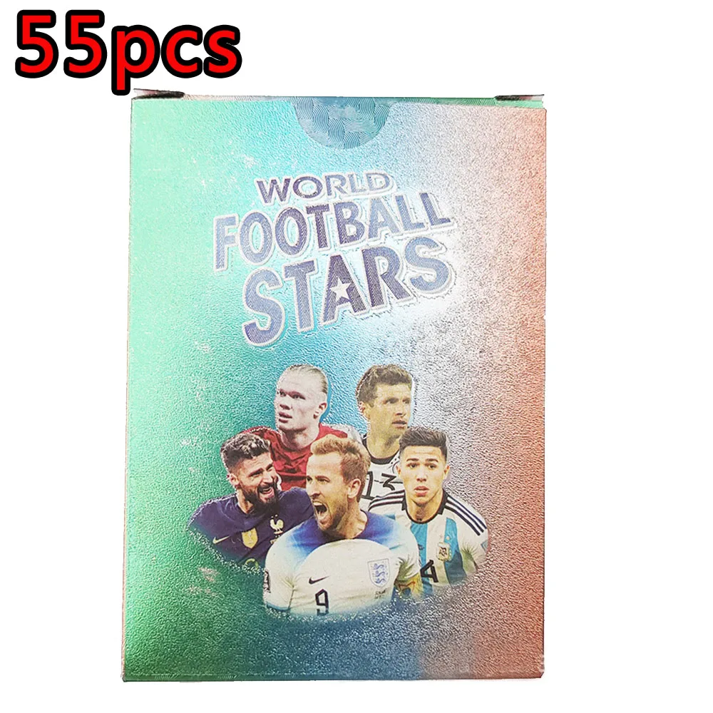 55Pcs Messi Ballsuperstar Gold Card Star Limited Edition Signature Series Trading Football Player Card Children\'s Fan Gift Pack